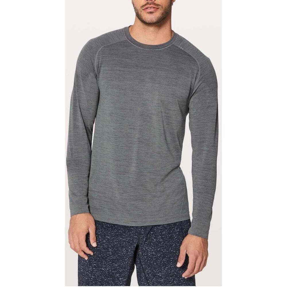 Lululemon Metal Vent Tech 2.0 Long Sleeve Shirt Men’s M Black Heather Seamless